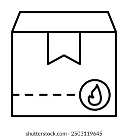 Shipping and package distribution outline icons