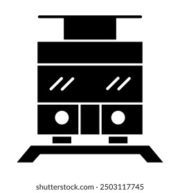 Shipping and package distribution solid icons