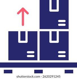 Ilustração do vetor de preenchimento do ícone do Palete de remessa