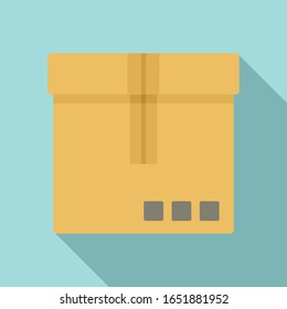Shipping parcel icon. Flat illustration of shipping parcel vector icon for web design