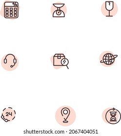 Shipping plan, illustration, vector, on a white background.