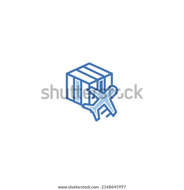 Shipping plane filled line icon. linear style\
sign for mobile concept and web design. Outline vector icon.\
Symbol, logo illustration. Vector\
graphic