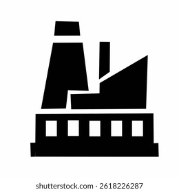 Shipping Port Terminal Silhouette Vector Illustration