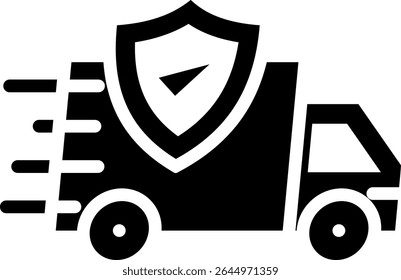 Shipping Protection Icon Glyph Vector Illustration
