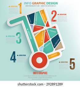 Shipping puzzle info graphic design,clean vector