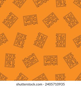 Shipping rack line art seamless pattern. Suitable for backgrounds, wallpapers, fabrics, textiles, wrapping papers, printed materials, and many more. Editable vector.