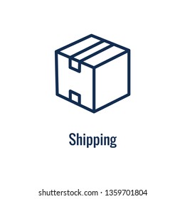 Shipping and Receiving Icon Set w Boxes, Warehouse, checklist, etc