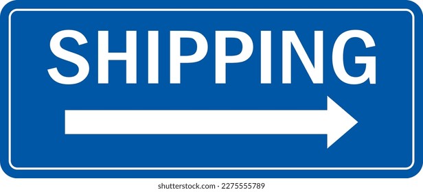 shipping in the right side - shipping and receiving sign label