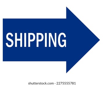 shipping in the right side symbol - shipping and receiving sign label