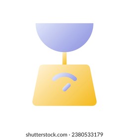Escala de envío un icono ui de dos colores con gradiente plano. Instrumento de medición. Límite de peso de parcela. Pictograma simple relleno. GUI, diseño UX para aplicaciones móviles. Ilustración RGB aislada por vectores
