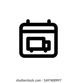 shipping schedule icon vector for any purposes