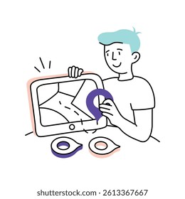Shipping sequence Vector Style Illustration 