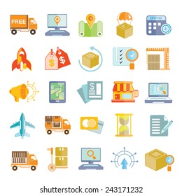 shipping service icons, e commerce icons