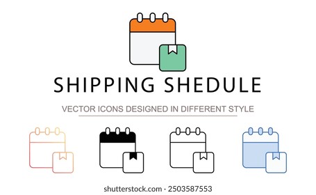 Shipping Shedule icon design with white background stock illustration