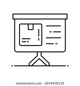 Entrega ícone de estilo de ilustração de contorno de vetor. Arquivo EPS 10