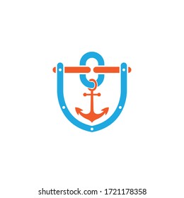 Shipping and shipyard vector logo design