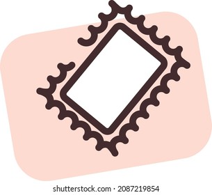 Sello de envío, ilustración, vector, sobre fondo blanco.