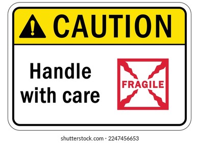 Shipping and storage labels fragile handle with care