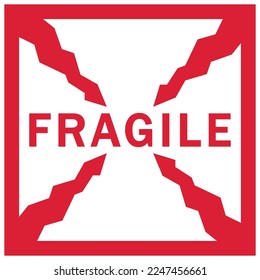 Shipping and storage labels fragile handle with care