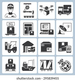 shipping, supply chain, product tracking icons