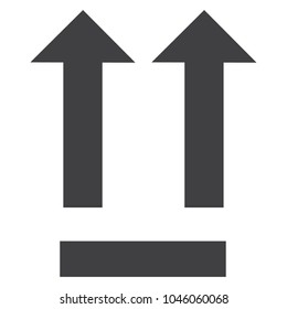 Shipping symbol sign up vector isolated. Warning symbols on cardboard package.