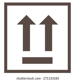 Shipping symbol sign up vector isolated. Warning symbols on cardboard package.