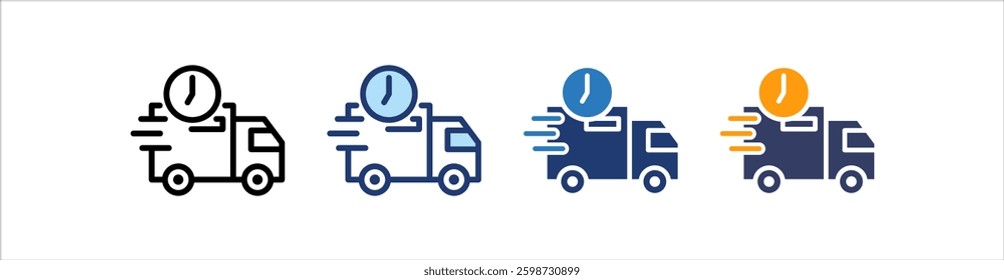 Shipping Time Icon Set Multiple Style Collection