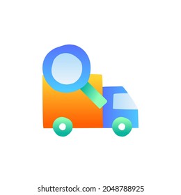 Shipping tracking icon in gradient color style, isolated on white background 