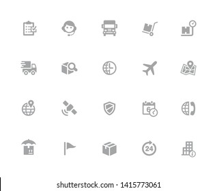Shipping & Tracking Icons // 32 pixels Icons White Background - Vector icons designed to work in a 32 pixel grid at ten percent.