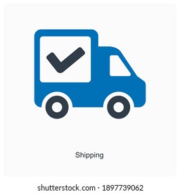 Shipping or transport icon concept