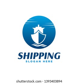 shipping transportation logistic logo vector design