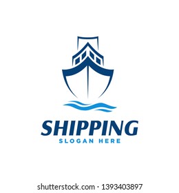 shipping transportation logistic logo vector design