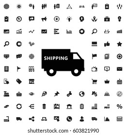 Shipping truck icon illustration isolated vector sign symbol. marketing icons vector set.