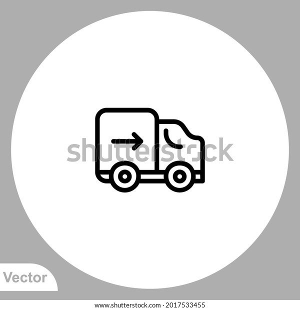 Shipping truck icon sign vector,Symbol, logo\
illustration for web and\
mobile