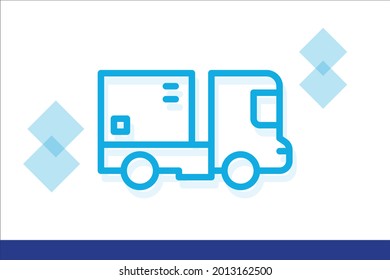 Shipping truck icon symbol sign from modern delivery collection for mobile concept and web apps design. Business and logistics related vector line icons. 

