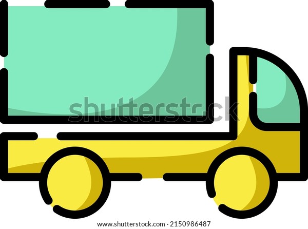 Shipping truck, illustration, vector on a\
white background.