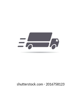 Shipping truck service. Delivery icon, vector illustration