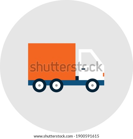 Shipping truck vector icon. Online shopping is most populer choice in quarantine times