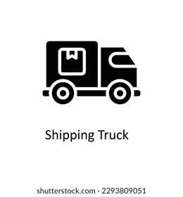 Shipping Truck Vector  Solid Icons. Simple stock illustration stock