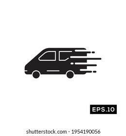 shipping van icon vector. van car icon vector illustration