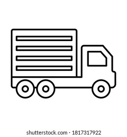 
Shipping van  Line Style vector icon which can easily modify or edit
