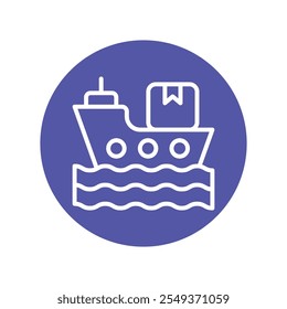 Shipping vector Cricle Outline Icon.. Eps 10 file