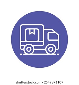 Shipping vector Cricle Outline Icon.. Eps 10 file