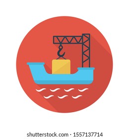 shipping vector flat colour icon