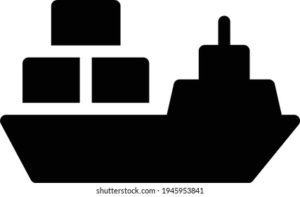 shipping vector glyph flat icon