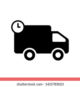 Shipping vector icon, delivery symbol. Simple, flat design for web or mobile app