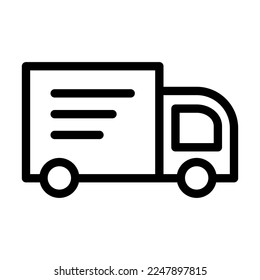 Diseño de icono de línea de vector de envío