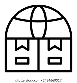 Shipping Vector Line Icon Design