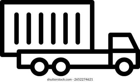 Diseño de icono de línea de Vector de envío