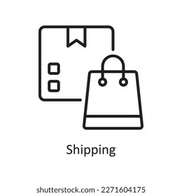 shipping vector outline Icon Design illustration. Logistic Symbol on White background EPS 10 File